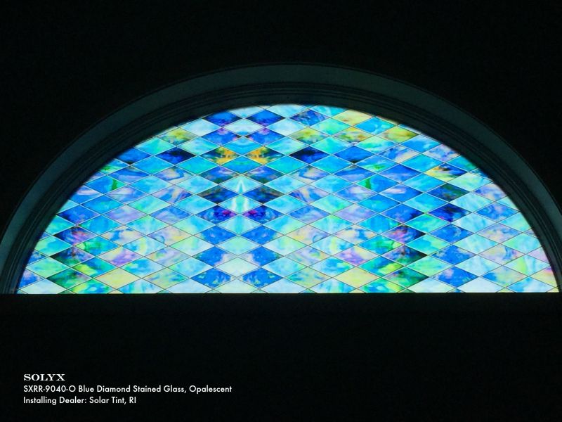 SOLYX SXRR-9040-O Blue Diamond Stained Glass - Opalescent — additional manufacturer product photo